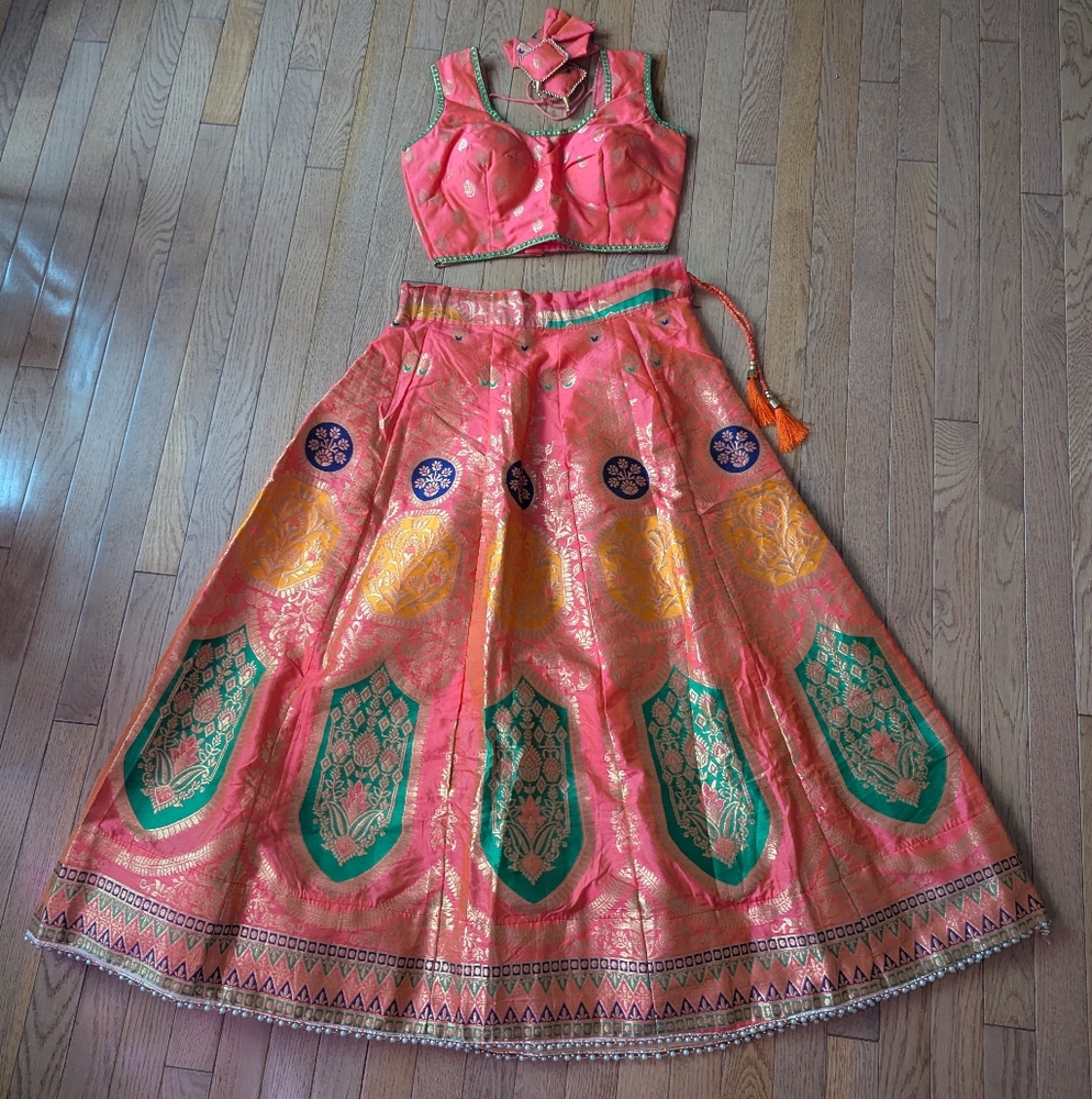 Orange lehenga